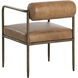 Ajani Tan Leather Dining Armchair